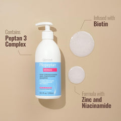 Pilopeptan creamy foam texture demonstrating gentle lather and conditioning
