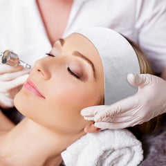Pimoys headband in a spa setting, convenient for professional use