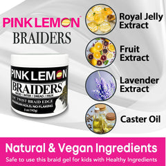 PINK LEMON gel held in hand to show 5 oz size and portability benefit