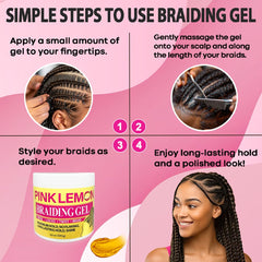 PINK LEMON edge control lifestyle image showing clean, defined baby hairs