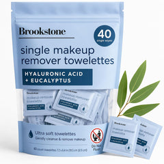 Pink Sky Brookstone front packet showing branding and count, convenient travel benefit