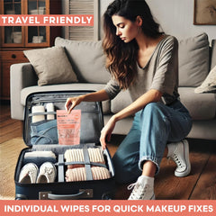 Pink Sky Brookstone individual packet detail showing sealed hygienic single use