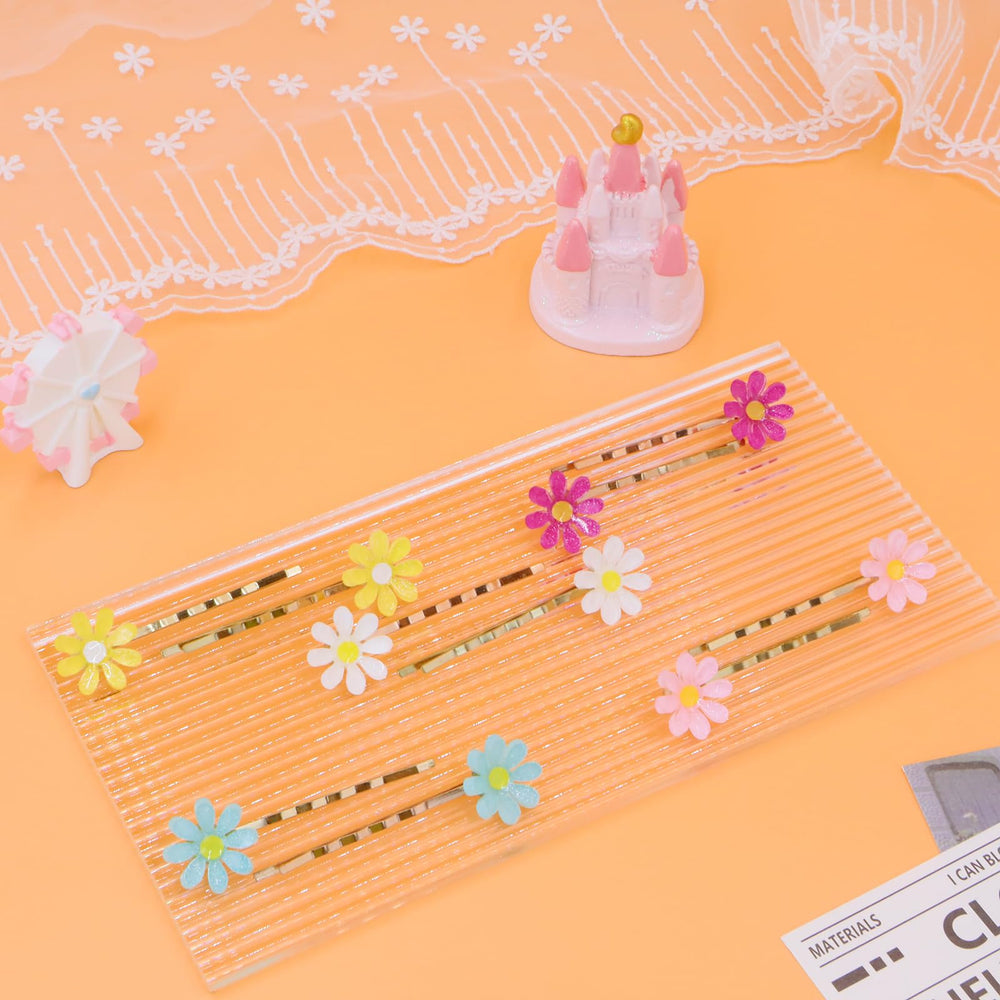 PinkSheep used in half-up hairstyle adding delicate floral accents for style