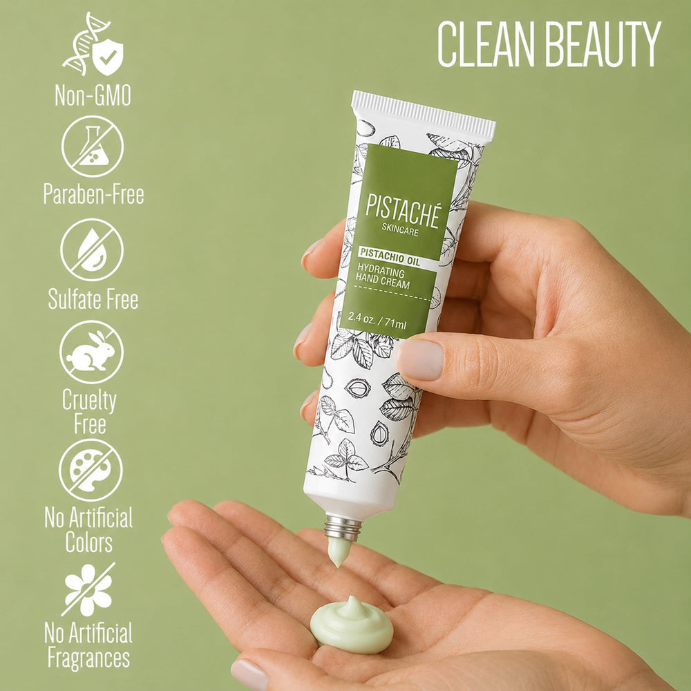 Pistaché Skincare applied to nails and cuticles to nourish and strengthen