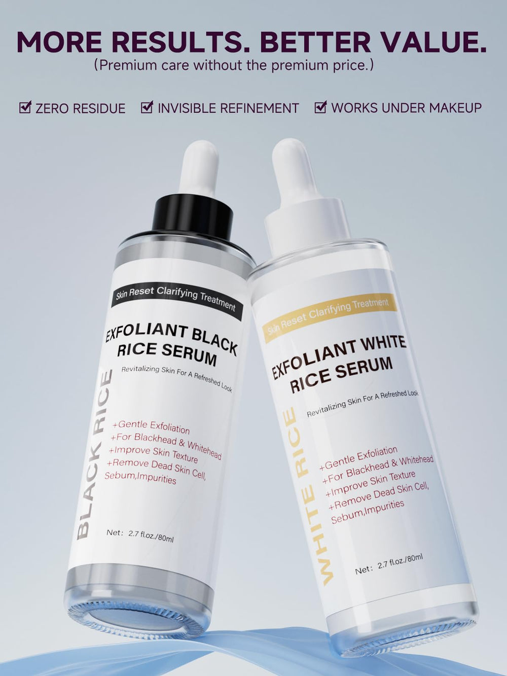 PIVETOS close-up texture revealing gentle rice particles and smooth gel