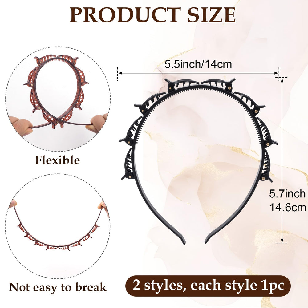 Pivotik close-up of eight upper clips illustrating secure braid hold for effortless styling