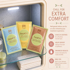 pixi patch applied under eye demonstrating instant refresh benefit