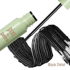 Pixi wand applying mascara to lower lashes for controlled definition