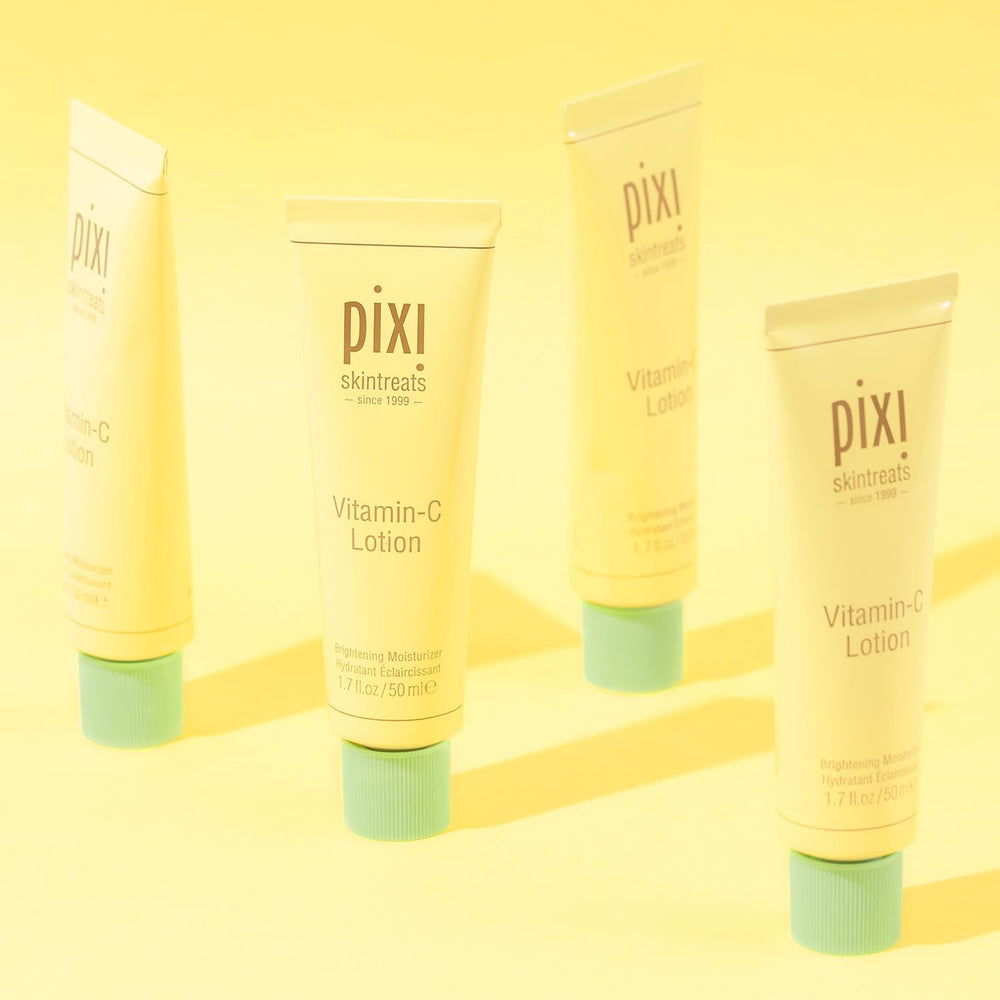 Pixi lotion texture close-up showing lightweight, absorbent cream