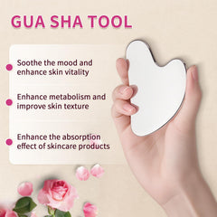 Pjordo gua sha in use on jawline demonstrating reduced friction and calming massage
