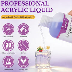 Pjordo acrylic liquid bottle close-up showing nozzle and label for precise pouring control