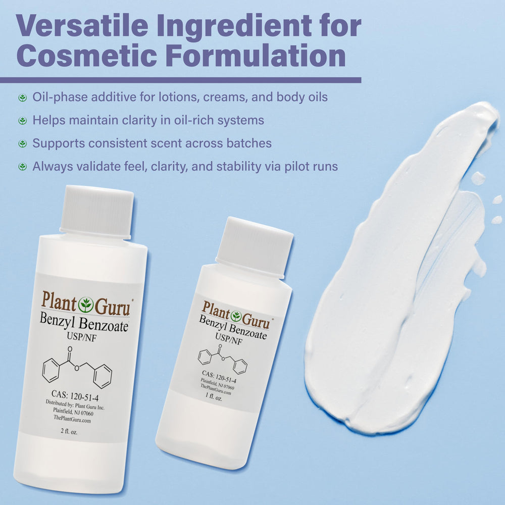 Plant Guru benzyl benzoate mixed with fragrance oils to show blending benefit