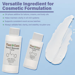 Plant Guru benzyl benzoate mixed with fragrance oils to show blending benefit