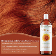 Plant Guru safflower oil in a skillet for high-heat cooking versatility