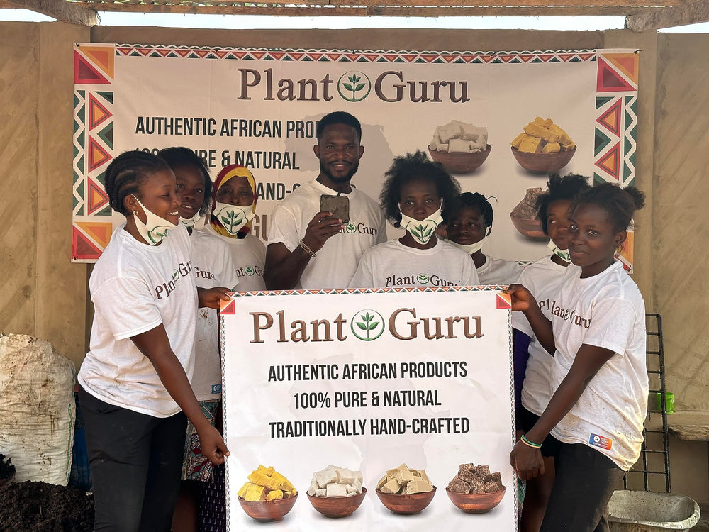 Plant Guru artisan pouring soap during production emphasizing handmade traditional craft benefit