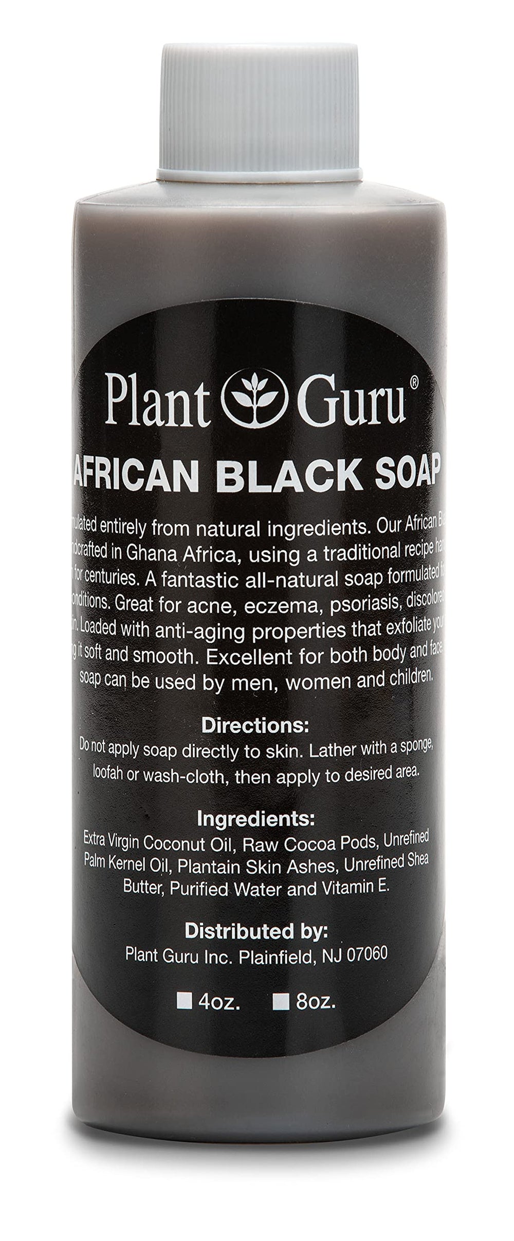 Plant Guru front bottle showing label and natural cleanser benefits