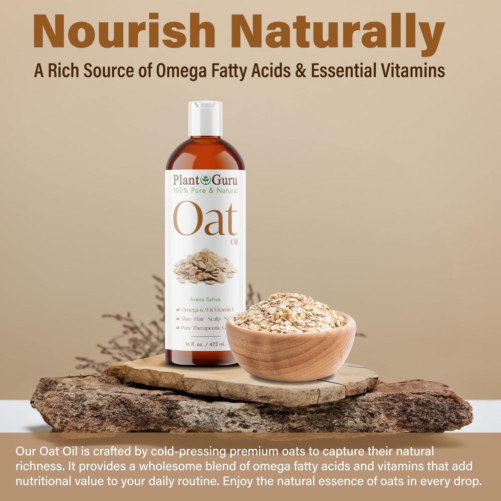 Plant Guru oat oil drop on skin demonstrating absorption and non-greasy finish