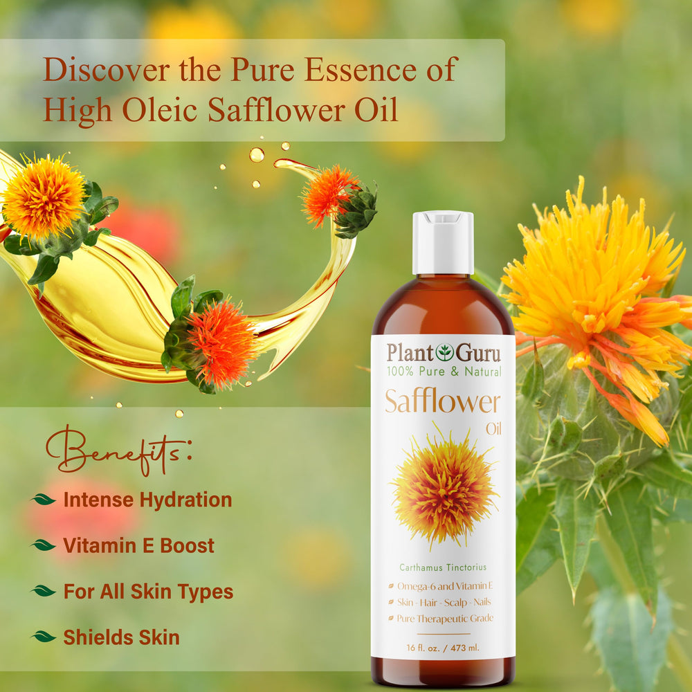 Plant Guru safflower seed closeup highlighting natural single-ingredient purity