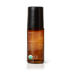 Plant Therapy roll-on on bathroom shelf in lifestyle scene conveying daily self-care routine