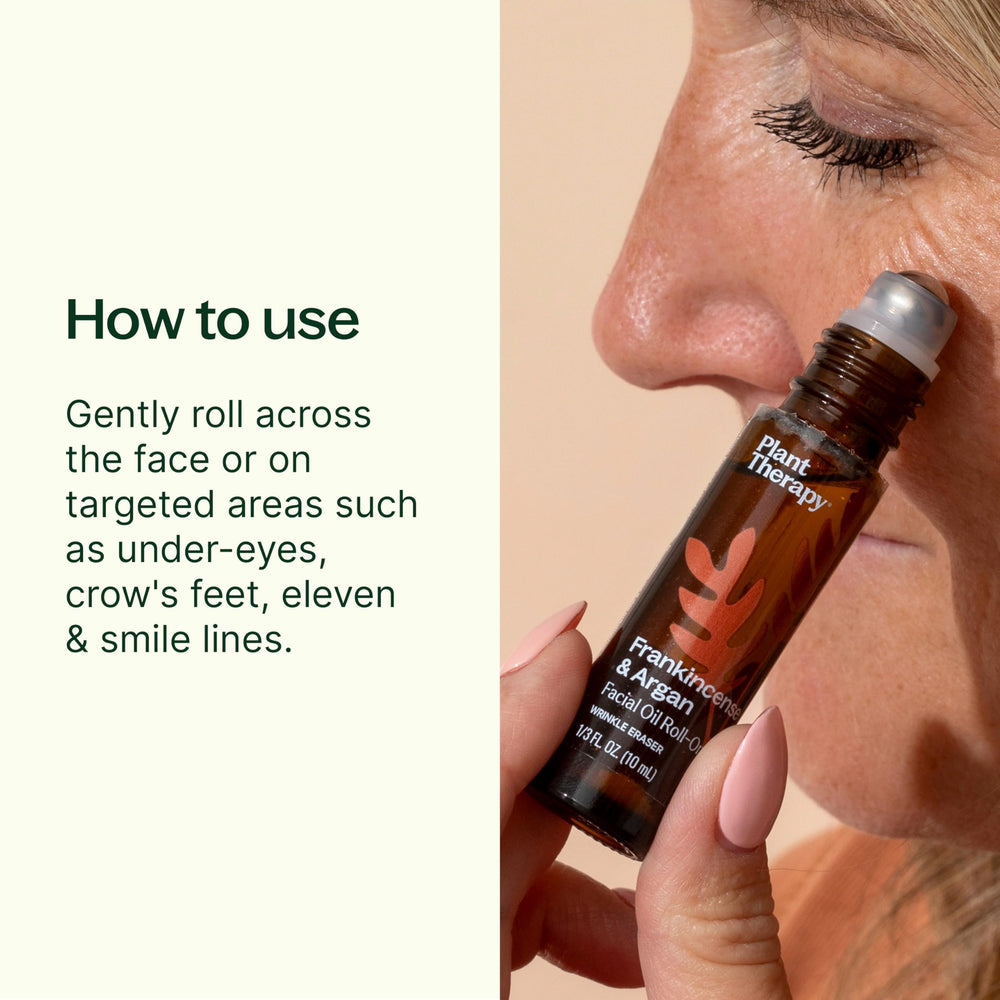 Plant Therapy metal rollerball close-up providing cooling massage and targeted application benefits