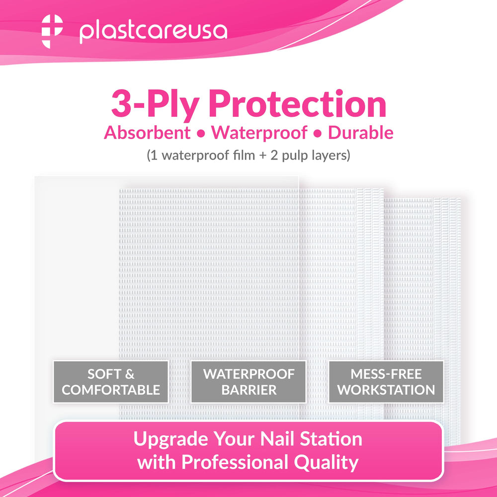 PlastCare USA mat under manicure tools keeps workspace clean and dry