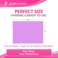 PlastCare USA mat beside ruler showing 13x18 inch size for proper fit