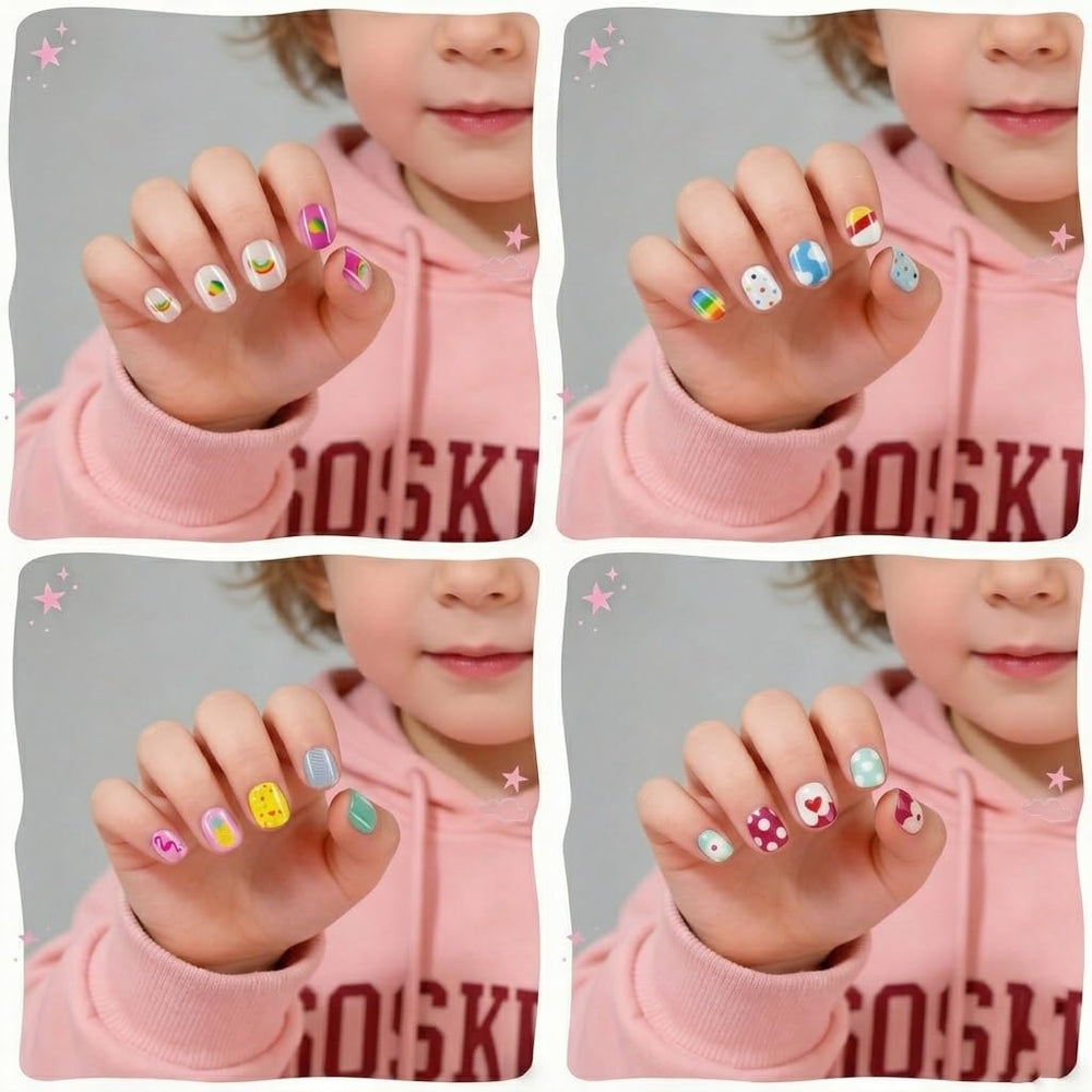 Plauva nail glue and adhesive tabs displayed for both long-lasting and removable wear
