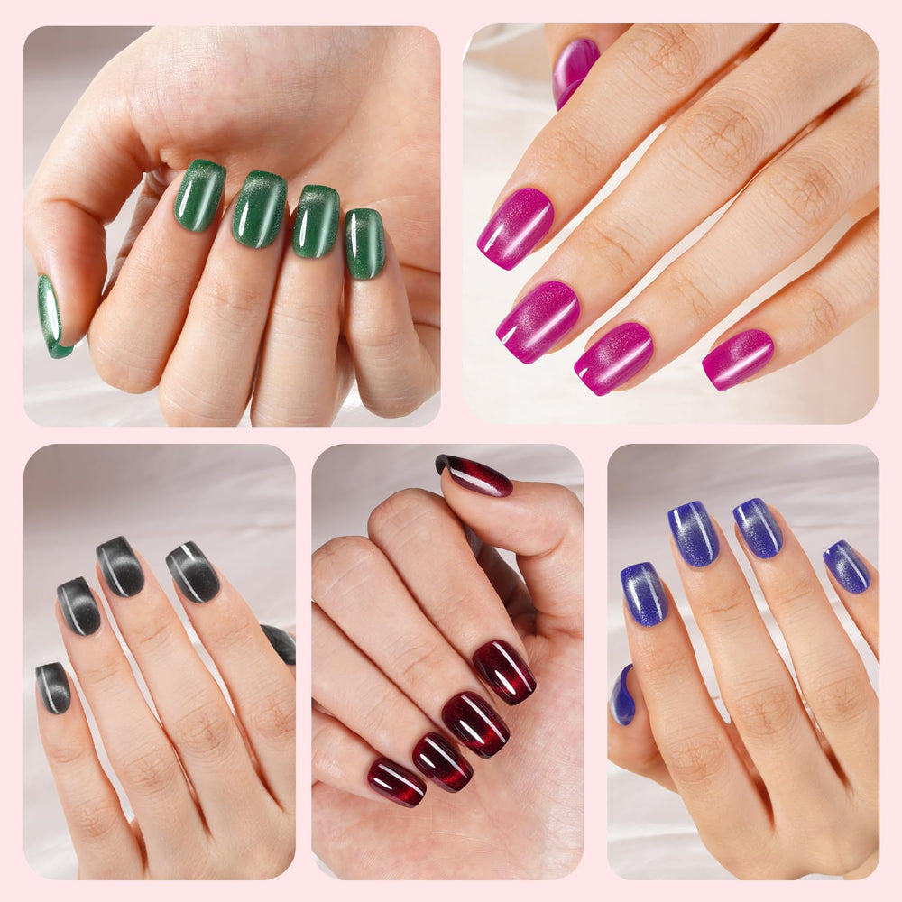 Plauva nails on model hand demonstrating glossy wear and comfort