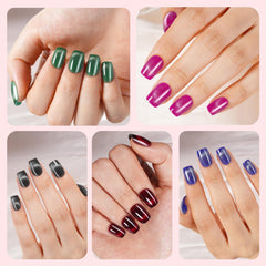 Plauva nails on model hand demonstrating glossy wear and comfort
