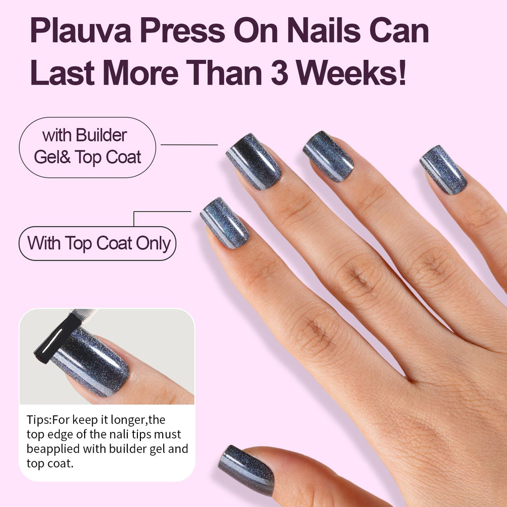 Plauva nails on hand for size comparison and accurate fit guidance