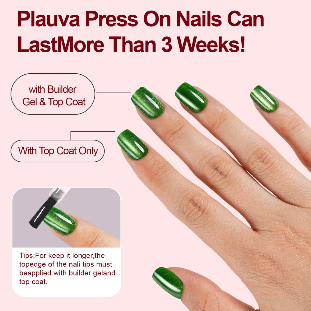 Plauva side view of thin rear edge showing snug cuticle-to-edge fit