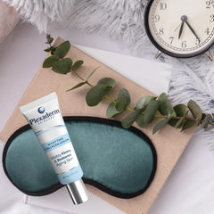 Plexaderm application on hand illustrating smooth spread and nightly regimen convenience