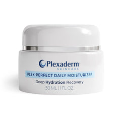 Plexaderm front packaging showing bottle and label for clear product ID and trust