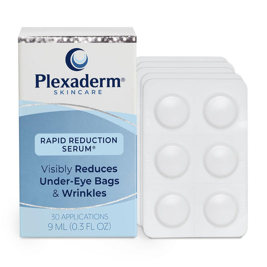 Plexaderm front packaging showing 30 single-use pods and benefits