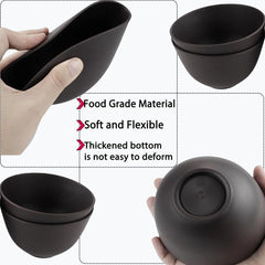 PLINNILUY bowls held in hand for size comparison showing travel-friendly benefit