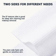 PLumeLux single dry face wipe unfolded demonstrating full-face coverage