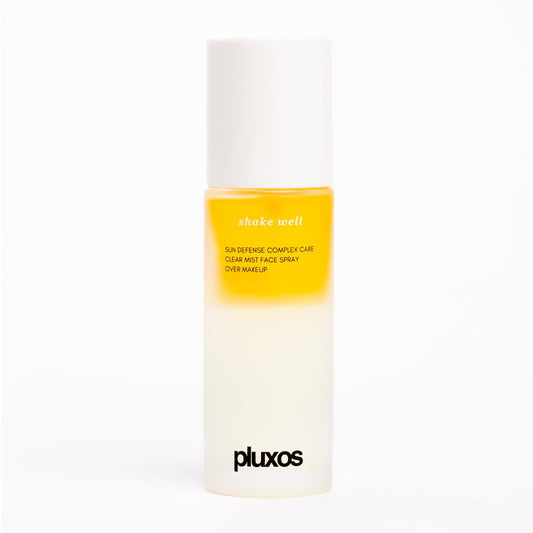 PLUXOS 47 front bottle showing clear SPF 47 protection and convenience