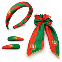 PMAIHNAS headband front view showing Portugal flag and comfortable fit