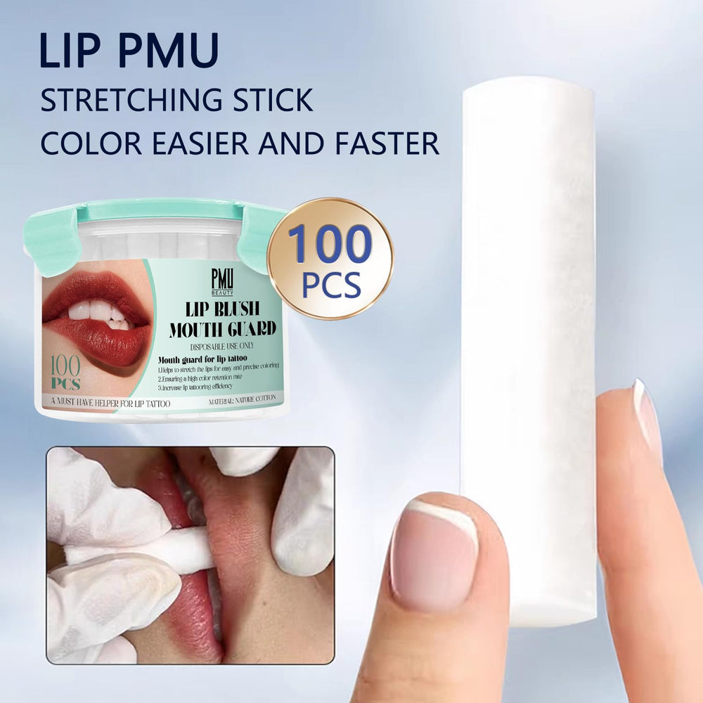PMUBEAUTY close-up of the lint-free cotton tip demonstrating firm texture and control