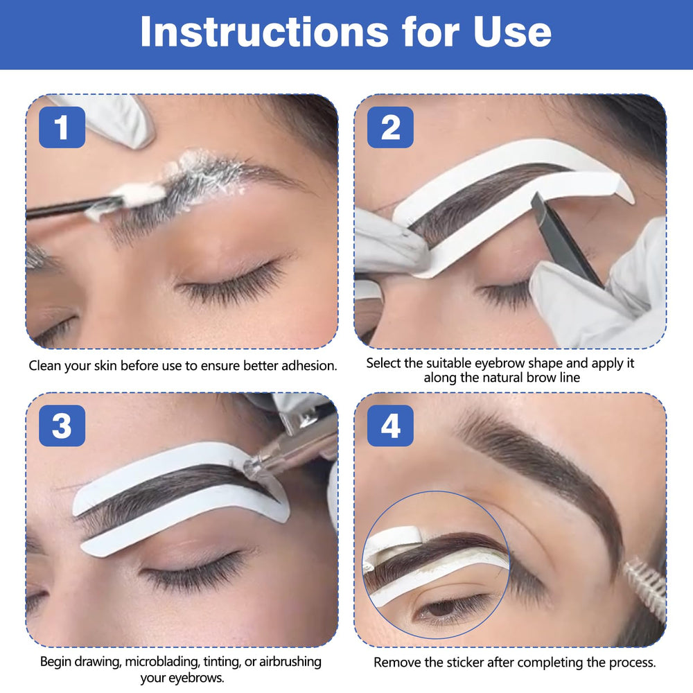 PMUBEAUTY display of three shape variants for varied brow styles