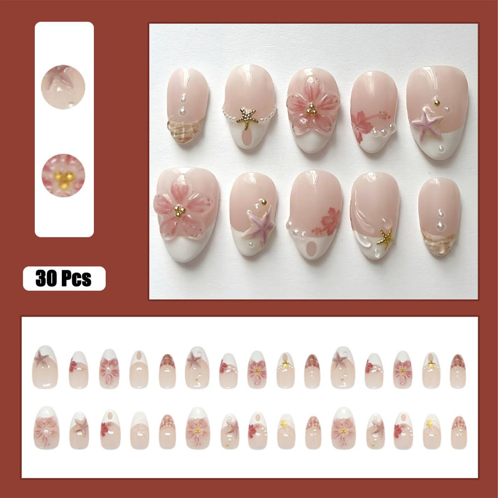 PODUOJIEYI close-up of pink 3D flower detail highlighting delicate texture