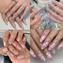 PODUOJIEYI stencil applied on a natural nail demonstrating fast salon-quality finish