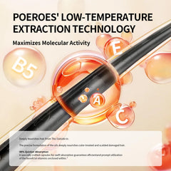 POEROES serum dispensed in palm ready for application, shows easy dose and quick absorption