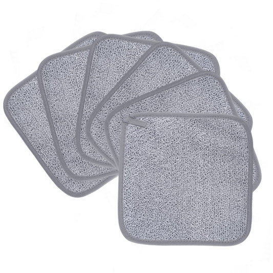 POLYTE folded six-pack gray cloths showing compact storage and convenience