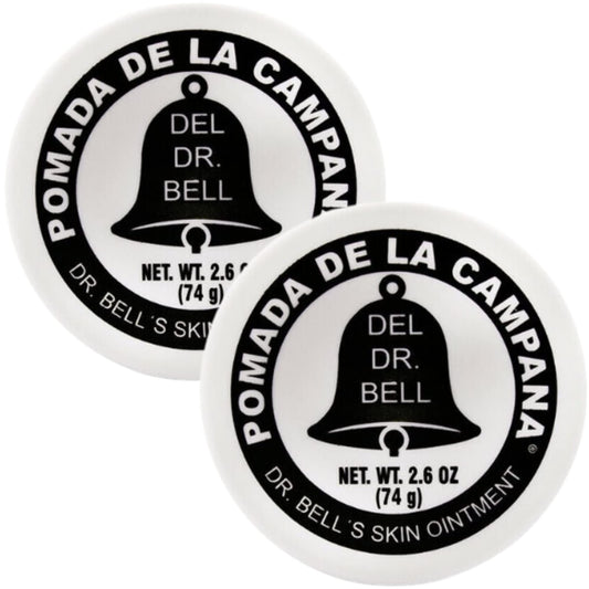Pomada de la Campana front tin showing compact travel-ready packaging and convenience