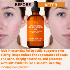 Pomberries used in hair mask on model indicating softer, more manageable hair