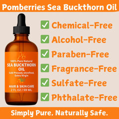 Pomberries oil texture close-up highlighting lightweight absorption and nourishing feel