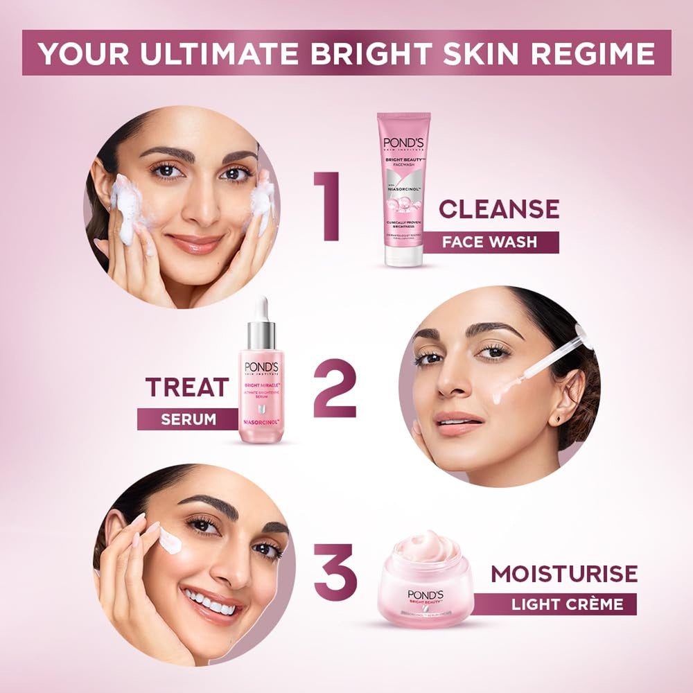 POND'S box packaging with product information and usage instructions benefit