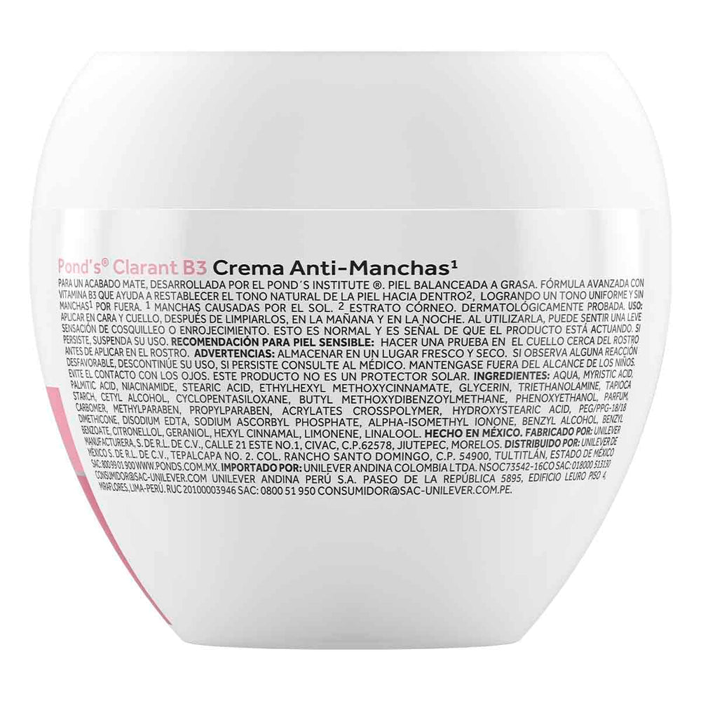 POND'S side label detail highlighting ingredient and usage info for informed choice benefit