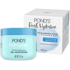 POND’S front packaging showing jar and clear gel for quick hydration benefit